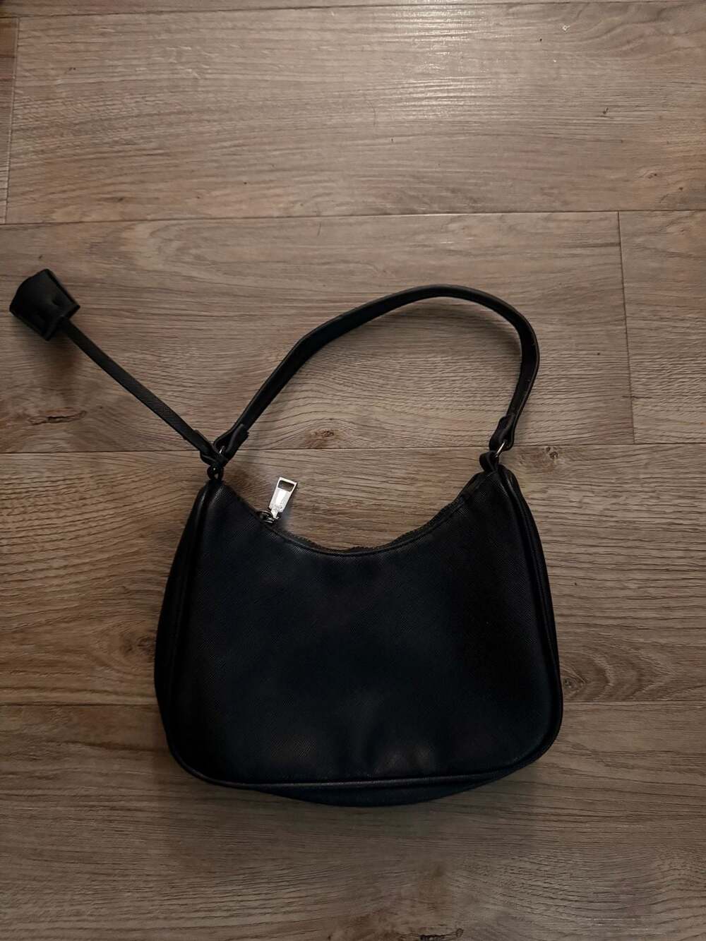 Forever 21 Black Faux Leather Crescent Shoulder Bag
